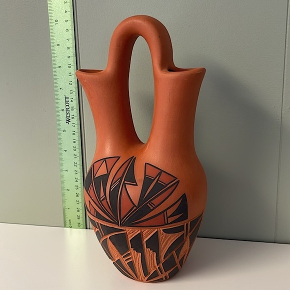 Acoma Wedding Vase Pottery, Signed
